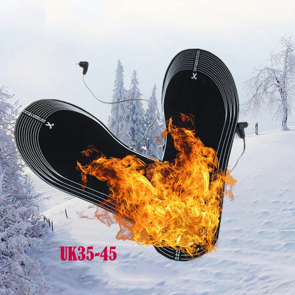1 Pair 4.5V Battery Electric Foot Heated Shoe Boot Insoles Heater Sock Snow Feet Winter Warmer Heated Insoles