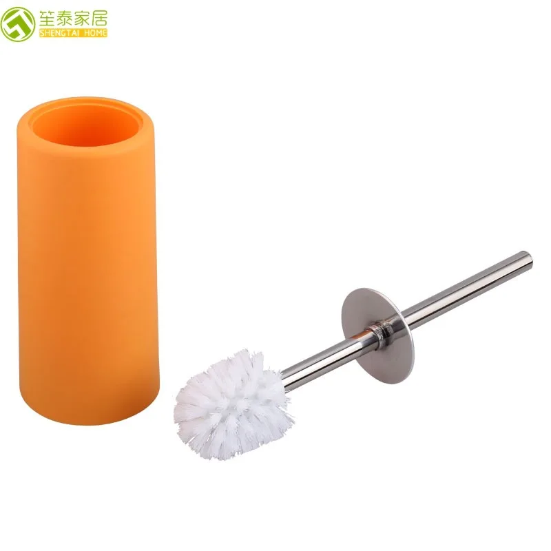Toilet Brush Stainless Steel Handle Toilet Brush Hotel Bathroom Commodity Home Kitchen Cleaning Plastic Toilet Brush