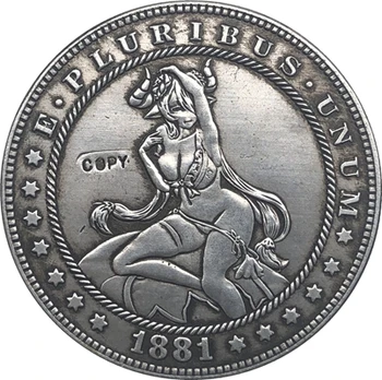 

Hobo Nickel 1881-CC USA Morgan Dollar COIN COPY Type 132
