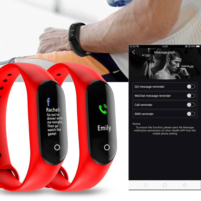 Смарт-часы YUNAO M4, спортивный фитнес-браслет, трекер сердечного ритма, измерение кровяного давления, IP67, водонепроницаемый шаговый браслет