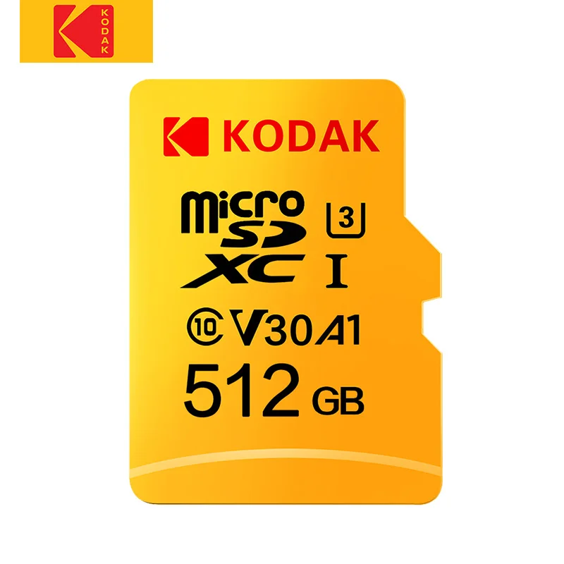 

Kodak Micro SD 512GB SD card class 10 U3 4K Memory Card High Speed cartao de memoria Flash Memory Card 512gb mecard C10