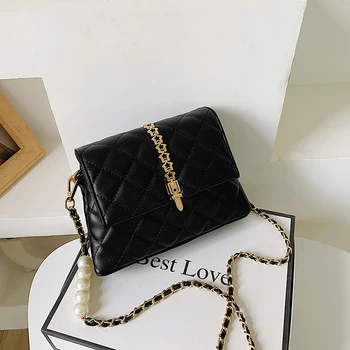 

Diamond Lattice Check Chain Quality Bag 2020 New Texture Single Shoulder Messenger Bag Female Fashion Bag Casual Bag Channels GG