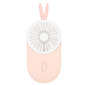 

Mini Fan Handheld Portable USB Charging Small Adorable Soft Rabbit Ears Cartoon Air Cooler USB Charging Mini Fan