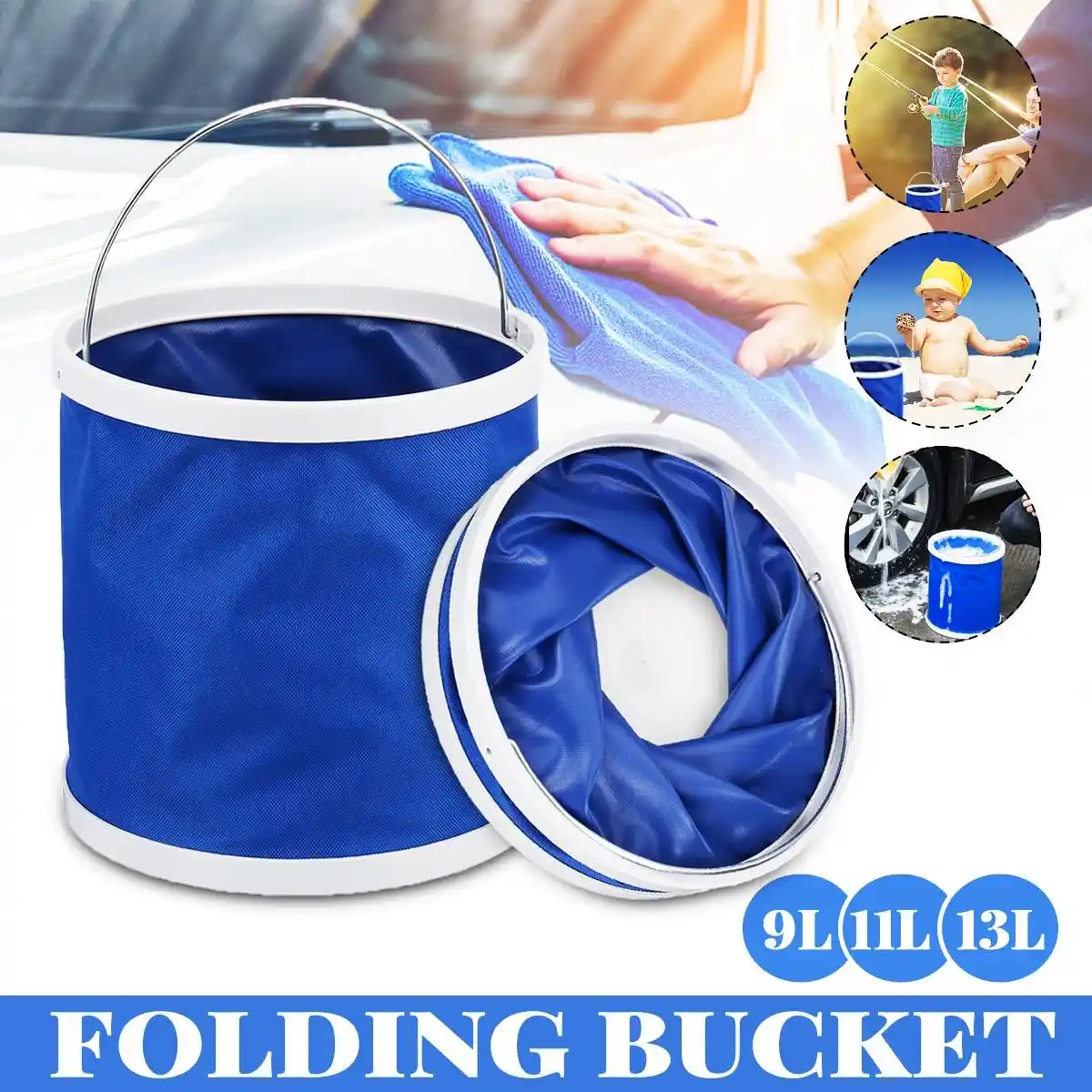 folding buckets camping