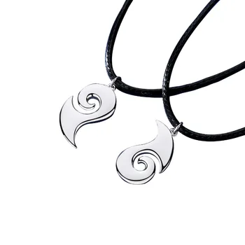 

Original Sterling Silver S925 Nezha's Devil Child Advent Couple Necklace Men and Women Flame Mark