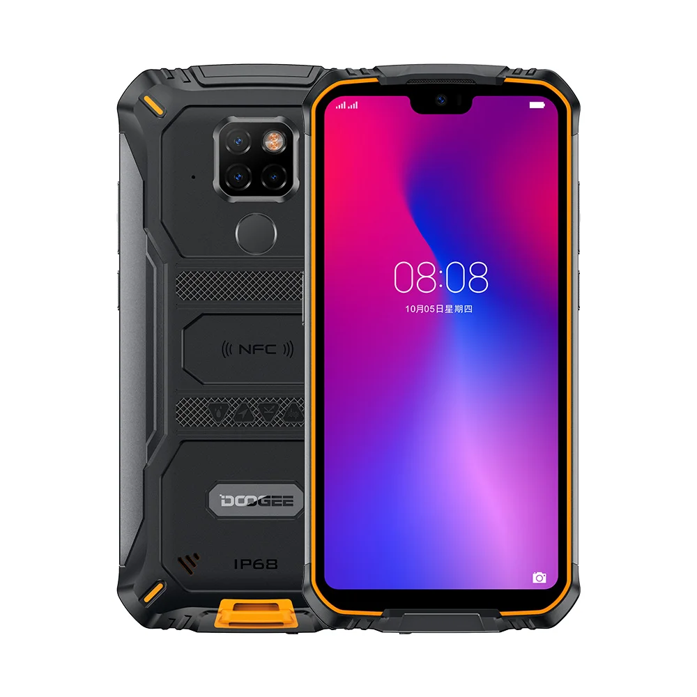 DOOGEE S68 Pro 6 ГБ+ 128 ГБ Android 9,0 5,84 дюймовый мобильный телефон Helio P70 с двумя sim-картами, разблокированный LTE OTG 4G смартфон - Цвет: Оранжевый