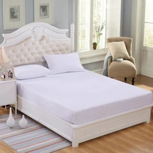 Fitted sheet four corners with an elastic band Mattress Cover solid color Bed Sheet Queen size Bedspreadcotton Customizable