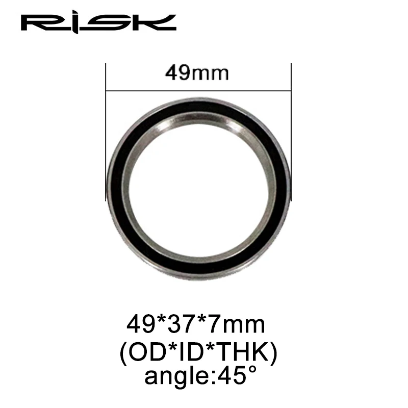 RISK 1 шт., велосипедная гарнитура, подшипниковая сталь, MTB горный велосипед, Внутренняя/интегрированная/Внешняя гарнитура, подшипник, велосипедные принадлежности, серебро - Цвет: 49mm-1pcs