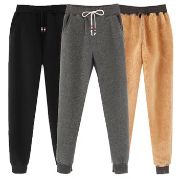 

2020 New Spring Warm Thicken Women Cotton Elastic Leggings Pants Plus Size Wear High Waist Loose Casual Straight Pants