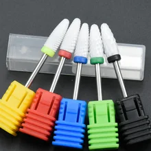 6 видов фрезы для ногтей, керамические фрезы, профессиональный маникюрный станок, аксессуары фреза для удаления мертвой кожи, пилочка для ногтей, инструменты для дизайна ногтей