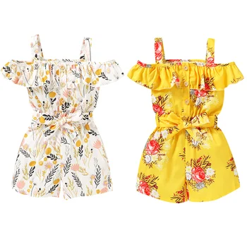 

Newborn Baby Kid Girl Romper Cute Floral Short Sleeve Romper Clothes Spring Summer Romper For Kid Girl 1-4Years