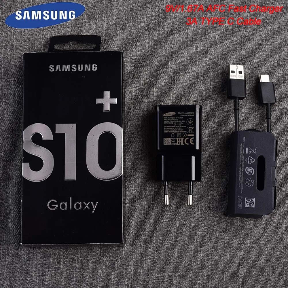 Адаптивный кабель для быстрой зарядки Samsung 9 В/1 67 А USB адаптер 1 м Type C Galaxy S8 S9 S10 Plus Note