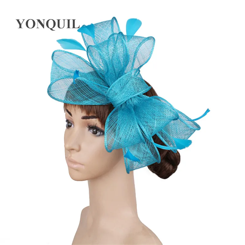Серый Модный бант аксессуары Fascinator заколка для волос с причудливыми перьями головной убор для женщин Дамский элегантный шикарный головной убор