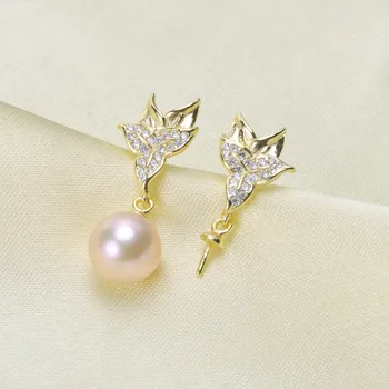 

Pearl Earrings fittings factory diy jewelry making Earrings Base Settings Gold Filling Classic Earrings Findings for Women charm