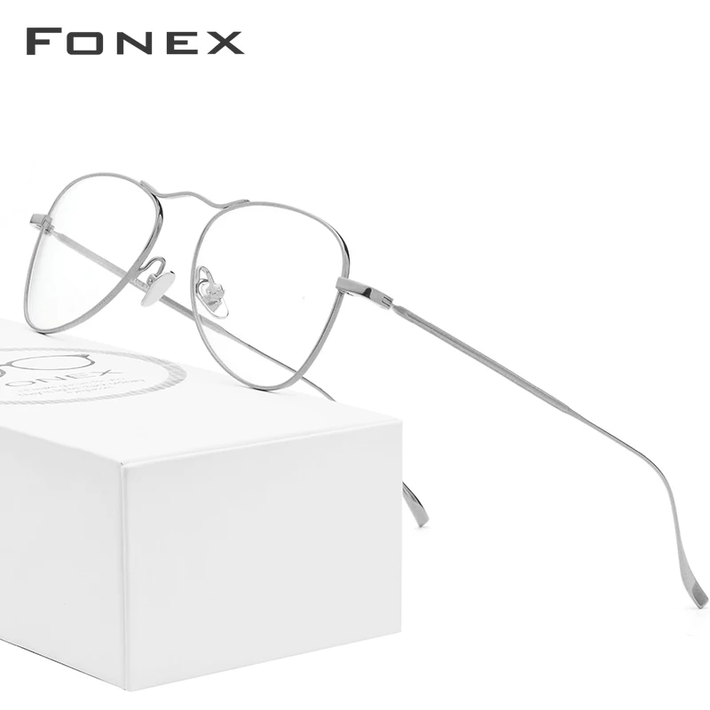 

B Pure Titanium Glasses Frame Men Ultralight New Women Aviation Myopia Optical Prescription Eyeglasses High Quality Eyewear 9118