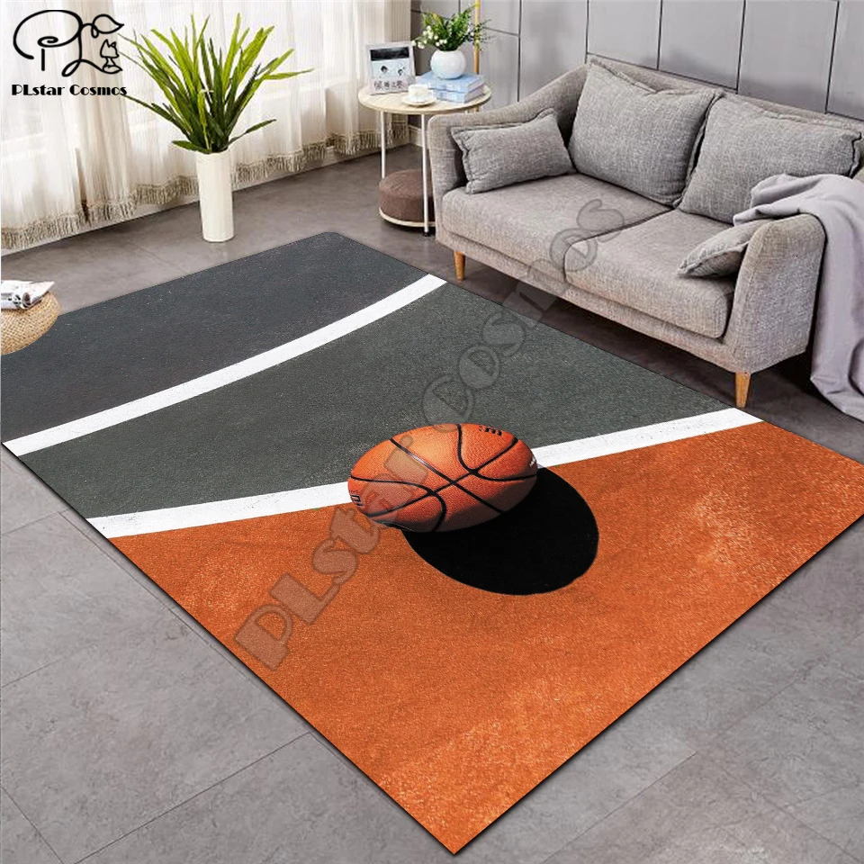

Carpet 3D Basketball Larger Mat Flannel Velvet Memory soft Rug Play Game Mats Baby Craming Bed Area Rugs Parlor Decor 016