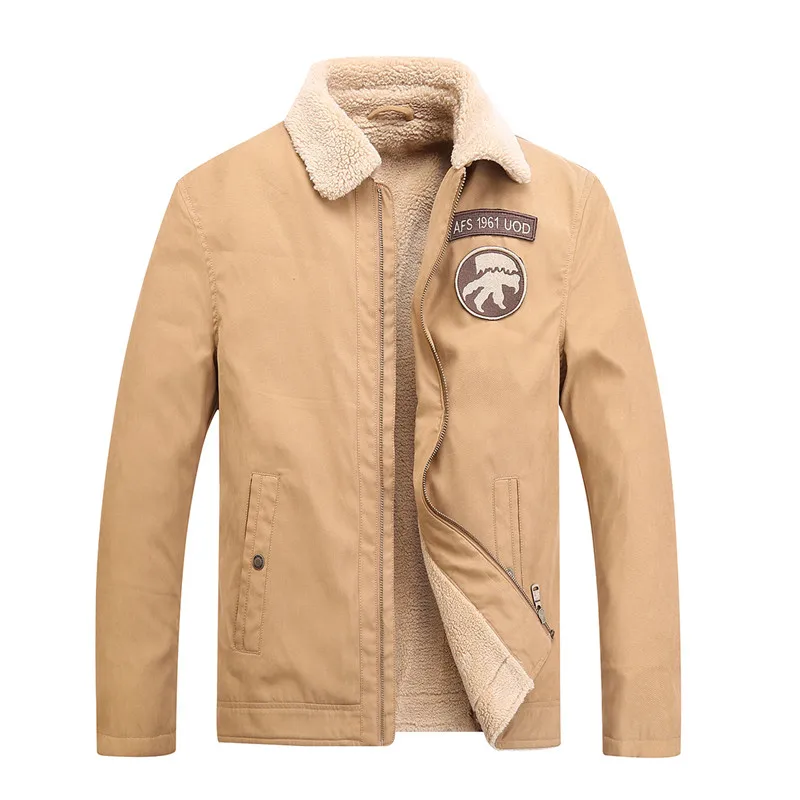 zipper 5 Зимняя куртка-бомбер для мужчин Air Force Pilot MA1 куртка Толстая Теплая мужская куртка с меховым воротником армейская куртка тактическая Мужская куртка и пальто - Цвет: zipper 5