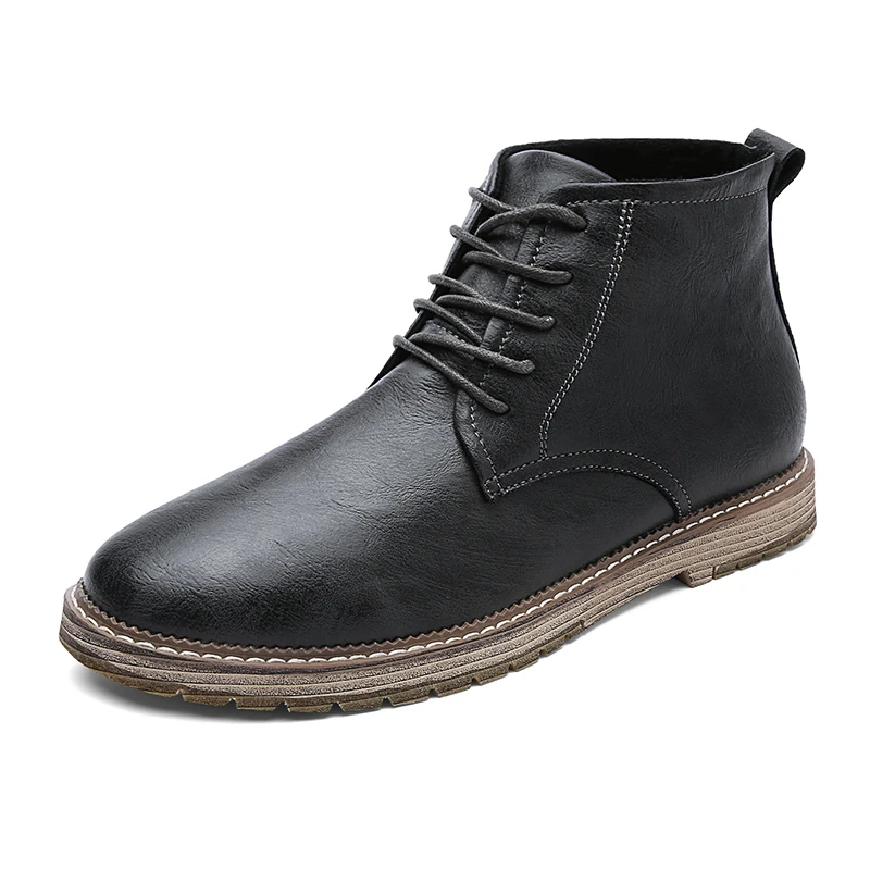 Sanzoog/мужские повседневные кожаные ботильоны; botas hombre Cuero Bota Masculina Botines; мужская обувь с высоким берцем; Botte Homme; Мужская обувь из микрофибры