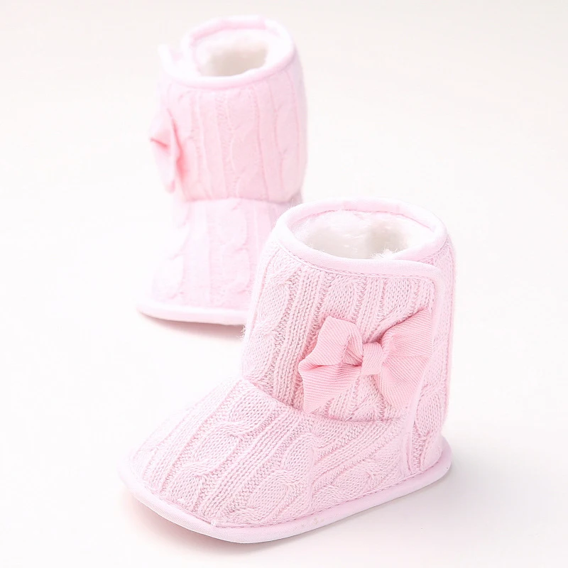 Г. Теплые зимние ботинки с бантом для маленьких девочек нескользящая обувь на мягкой подошве для младенцев обувь для младенцев