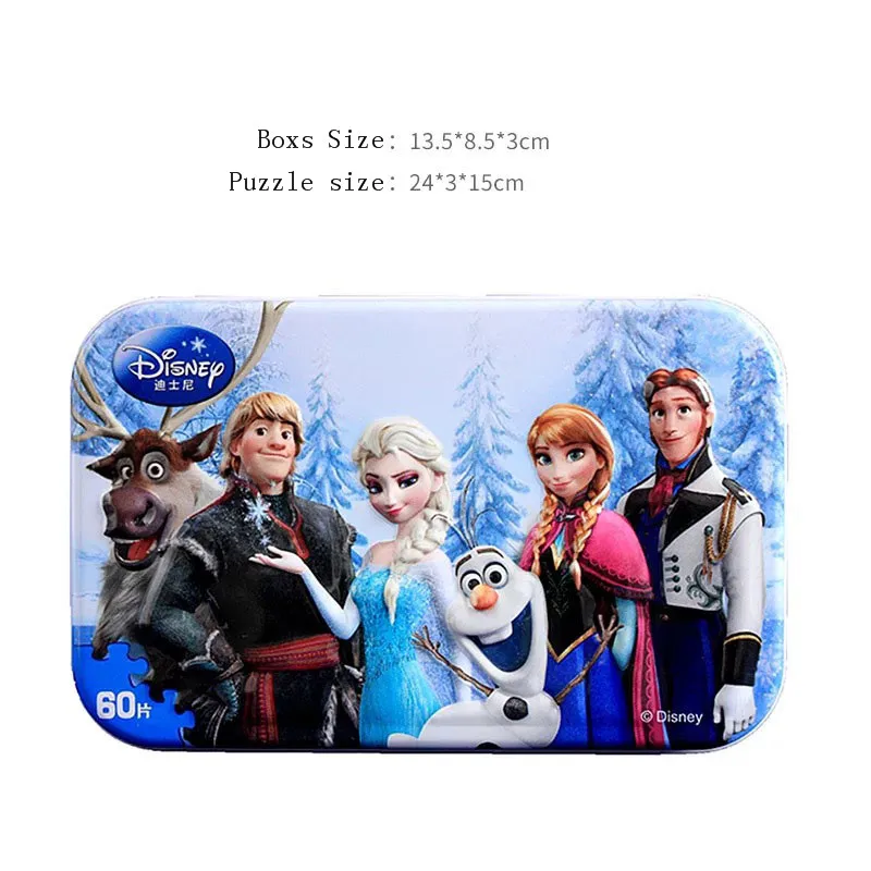 Puzzle-2-60pcs Новейший Дисней Холодное сердце Анна Эльза День Рождения украшения принадлежности Детская посуда скатерть чашки баннер девушка сувениры подарочный набор - Цвет: Puzzle-2-60pcs