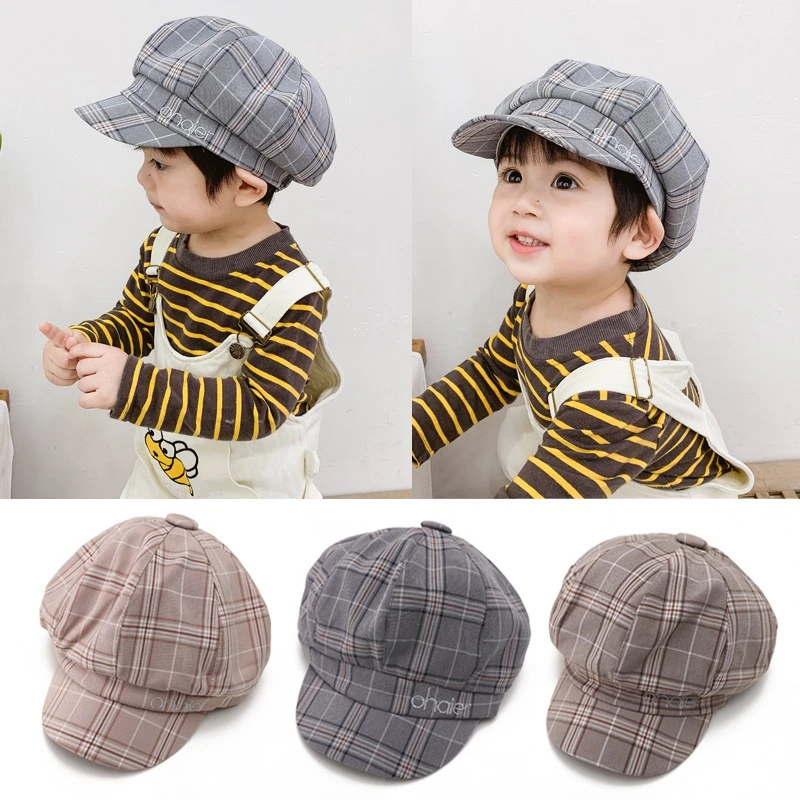 Bebe Chapeau Enfant En Bas Age Fille Et Garcon Plaid Design Retro Beret Casquettes Chapeau Hexagonal Pour Nouveau Ne Photographie Accessoires Enfant Enfants Casquette Nouveau Aliexpress