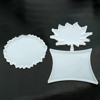 

1PC Irregular Wave Coaster Mold Silicone Resin Casting Molds DIY Epoxy Pendant Agate Jewelry Making Mould Handmade Clay Tool