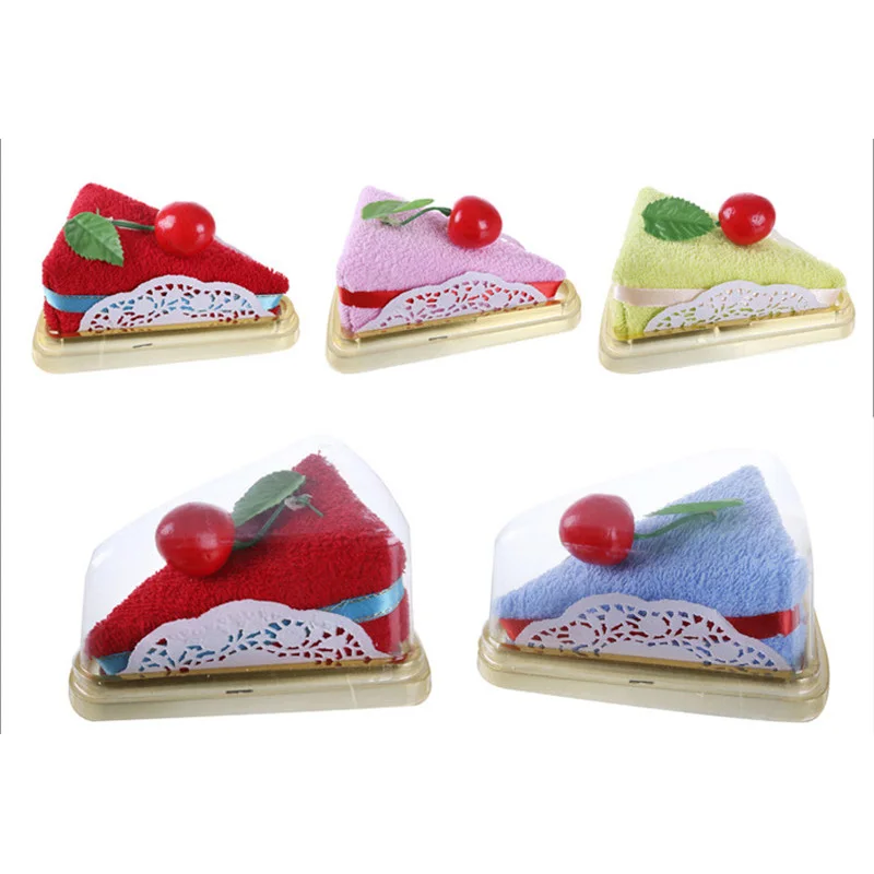 

20x20CM Lovely Face Towels Mini Sandwich Shape Cake Towel Cotton Creative Kids Hand Towel Wedding Party Gifts Dropshippng