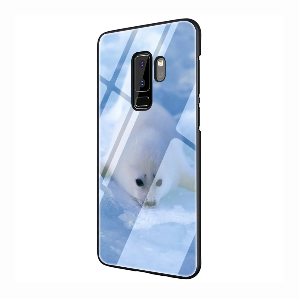 EWAU Детские Арфы печать морской лев Стекло чехол для телефона для samsung Galaxy S7 8; большие размеры 9, 10; плюс 10 плюс Note8 9 10 плюс A10 20 30 40 50 60 70