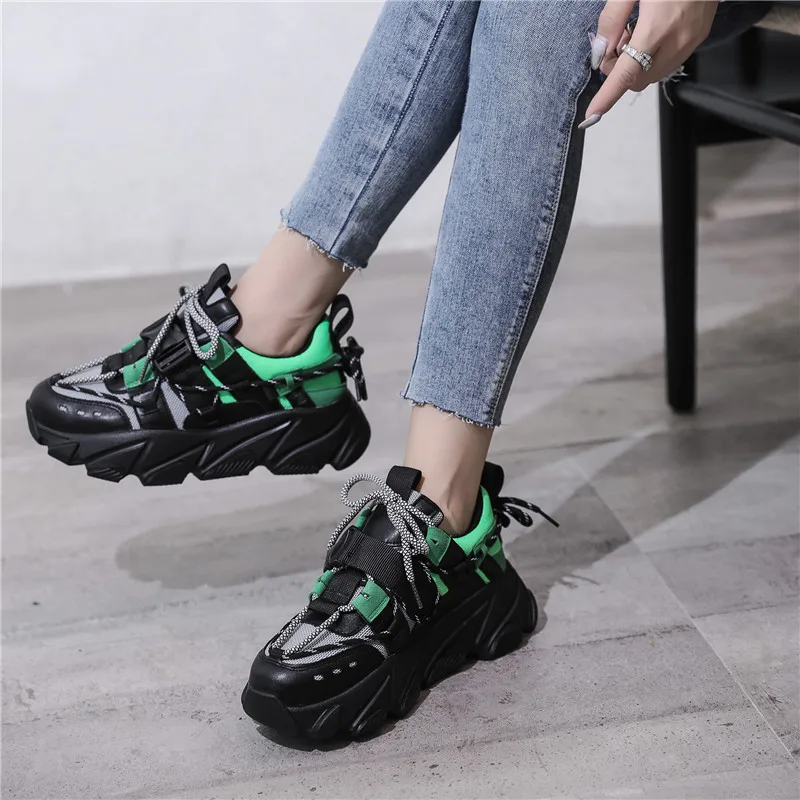 Womens Sneakers Women's Running Shoes Platform Woman shoes Woman's Trainers Summer Heels Thick Fashion Casual Med Cotton