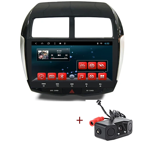 YAZH Android 9,0 радио для Mitsubishi RVR 2010 2011 2012 gps мультимедийный плеер Восьмиядерный 2 Гб ОЗУ 32 Гб ПЗУ 10," ips сенсорный экран - Цвет: with Radar camera