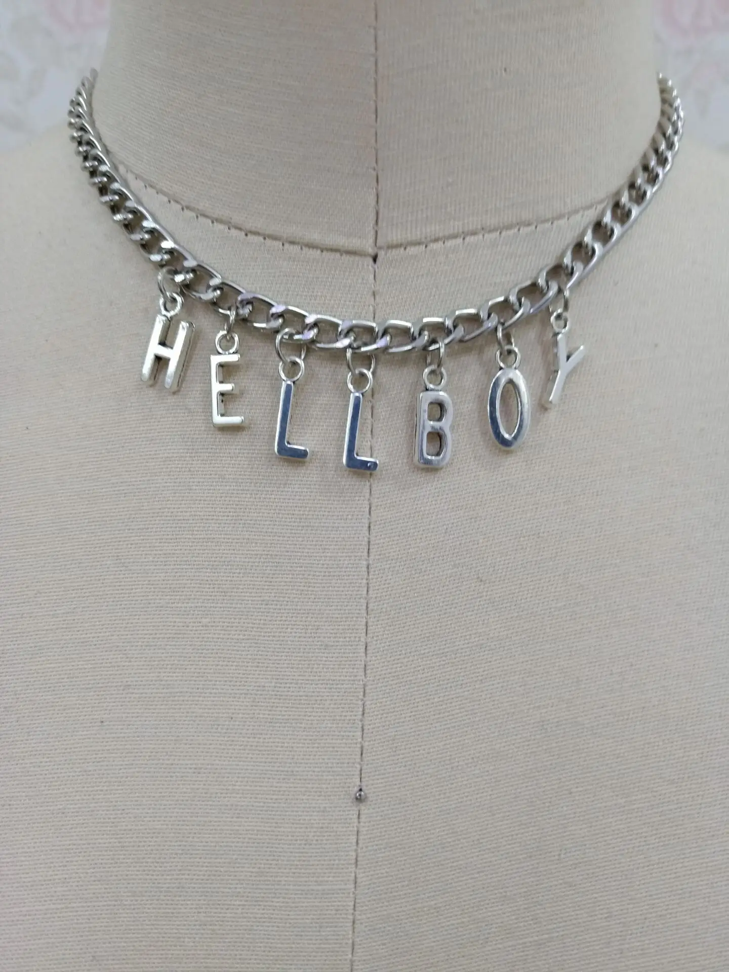 Панк письмо кулон короткое ожерелье унисекс ожерелье Харадзюку хип хоп модное ожерелье аксессуары уличная одежда CL213 - Окраска металла: SIlver