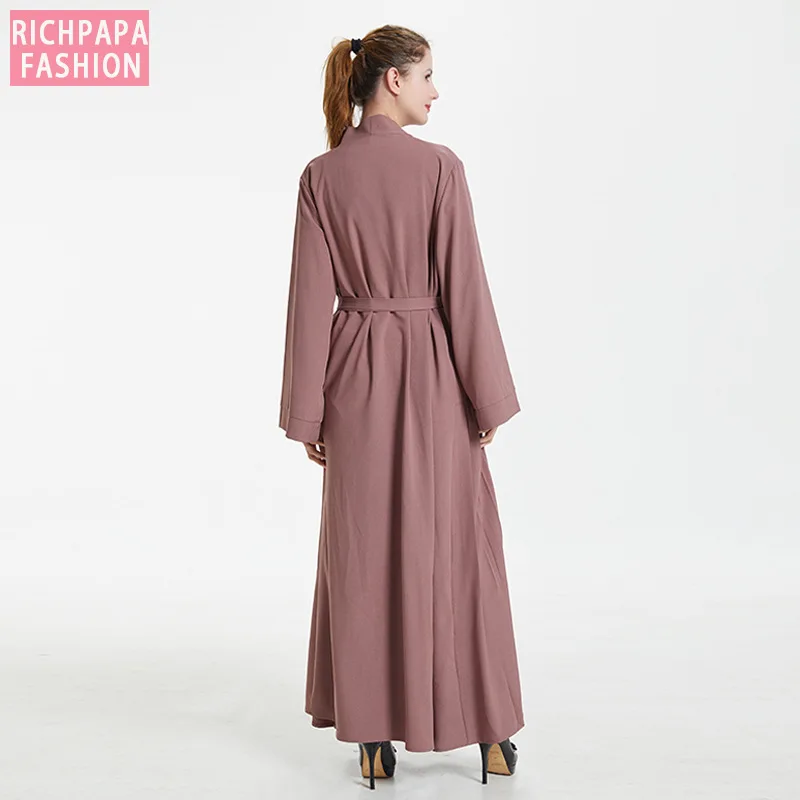 Abaya Дубай Кафтан длинный льняной плиссированный мусульманский хиджаб платье