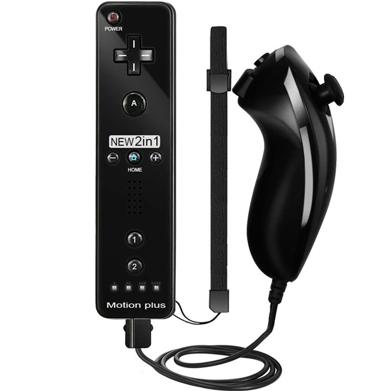 

Built-in Motion Plus Wireless Remote Gamepad Controller For Nintendo Wii Wired Nunchuck For Nintend Wii Controle Joystick Joypad