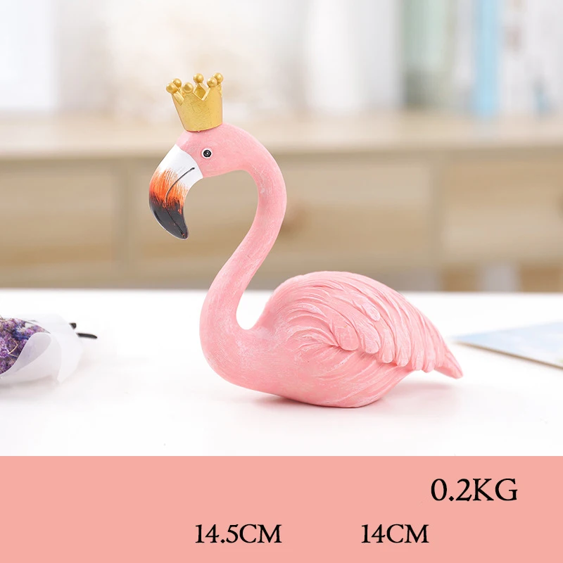 Scandinavian Flamingo Home Decoration Cake Decoration Birthday Gift Flamingo Resin Crafts Festival Gift - Цвет: G