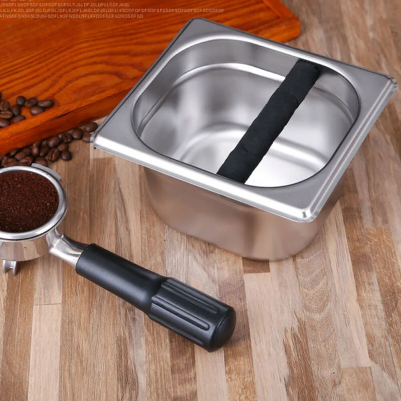 

Portable Bin Coffee Knock Box Home Container Tray Kitchen Tool Cafe Supplies Practical Stainless Steel Deep Coffee Filter