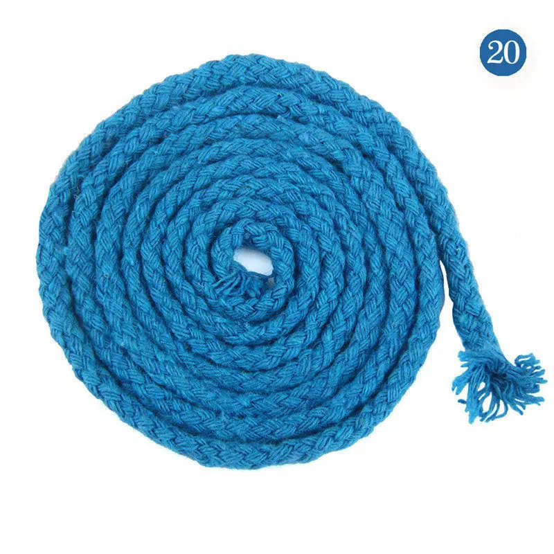 5 мм витая веревка экологически чистый хлопок шнур высокая прочность нить DIY ремесло тканые веревки домашний текстиль ремесло домашнее украшение - Цвет: color 20