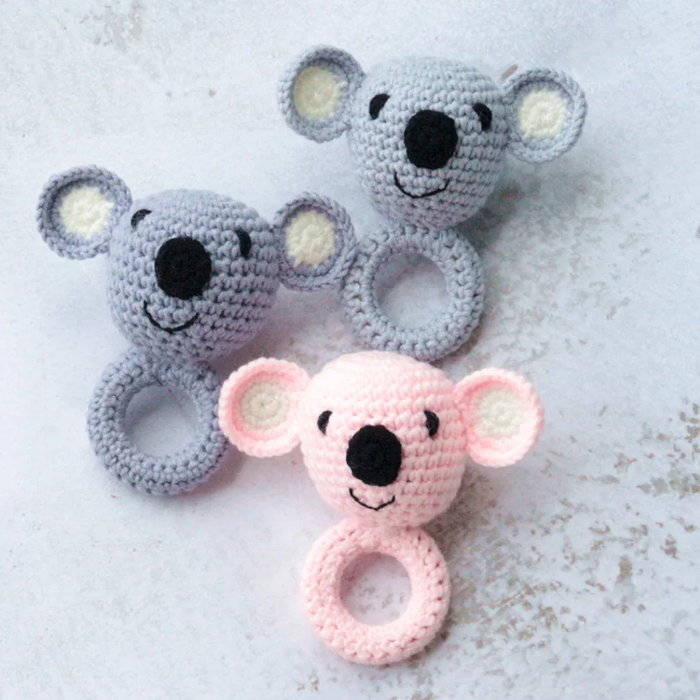 Inbuilt Bell Animal Design Safe Wooden Gifts Crochet Circle Nursery Toys Knitting Wool Non Toxic Cute Teether Baby Use Teethers Aliexpress Teether Baby Use Teethers