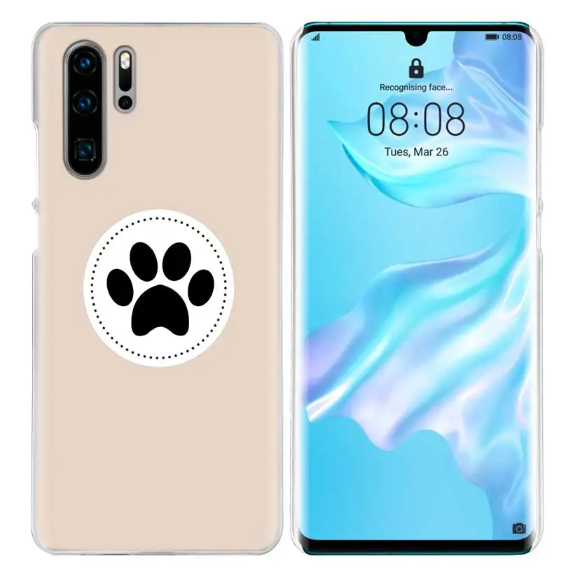 Отпечаток лапы собаки Щенячий чехол для huawei Коврики 30 20 10 P20 P30 Lite Pro P Smart Y9 Prime Honor 8A 8X 10i ПК Чехлы для телефона - Цвет: 09