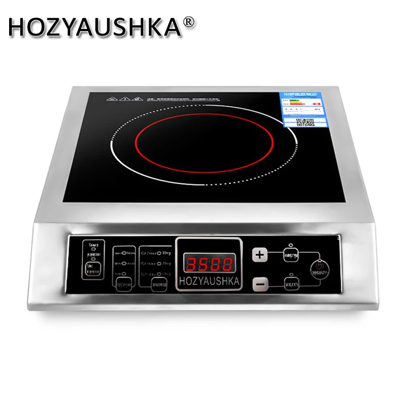 3500W home high power Induction Cooker commercial flat desktop button stainless steel soup stir-fry for induction cooker