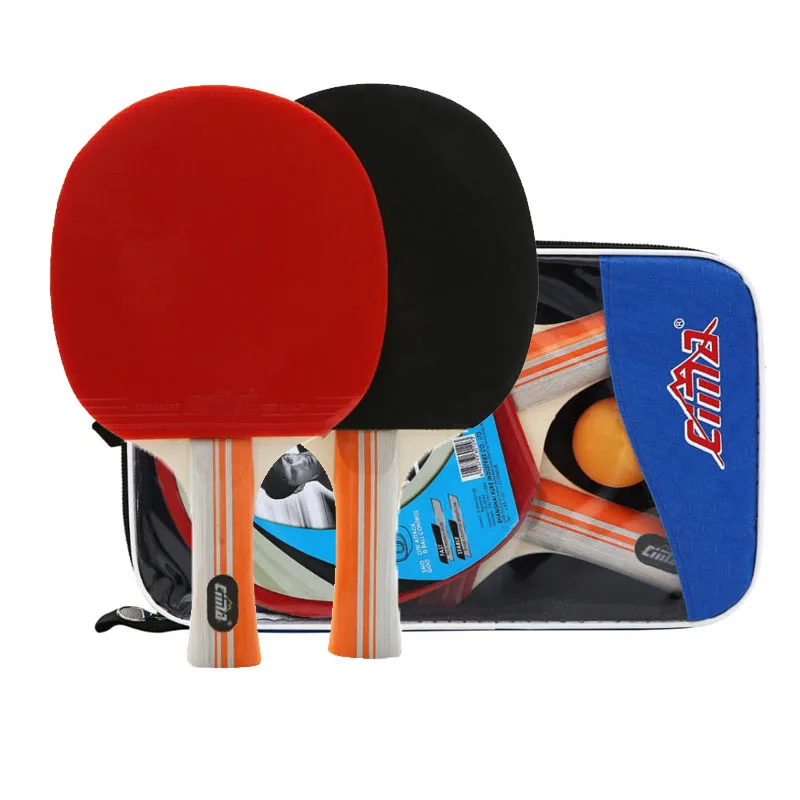 8 звезд ракетка для настольного тенниса сумка и набор мячей профессиональное весло резиновое Спортивное лезвие для пинг понга Настольный теннис летучая мышь - Цвет: Long handle