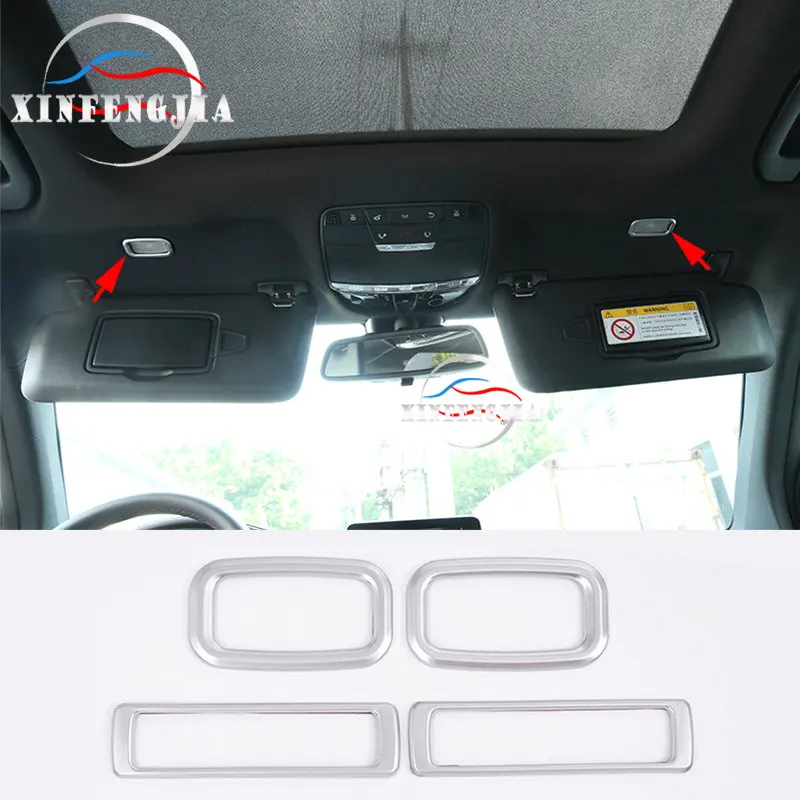 

For Mercedes-Benz C GLC Class X253 W205 15-19 4pcs Chrome Inner Reading Light Cover Trim