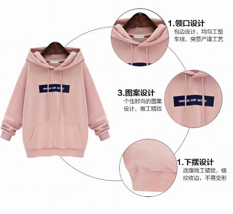 Толстовки Для женщин Harajuku B фланель утепленная одежда с длинными рукавами пуловер с принтом-надписью и капюшоном женский джемпер Для женщин, спортивные толстовки с капюшоном