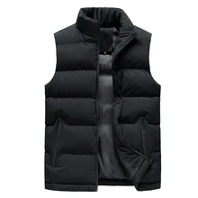Crocodile brand Men Jacket Winter Men Vest For Down Cotton Sleeveless Jacket Waistcoat Man Big Size Warm Mens Coat