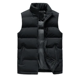 Crocodile brand Men Jacket Winter Men Vest For Down Cotton Sleeveless Jacket Waistcoat Man Big Size Warm Mens Coat