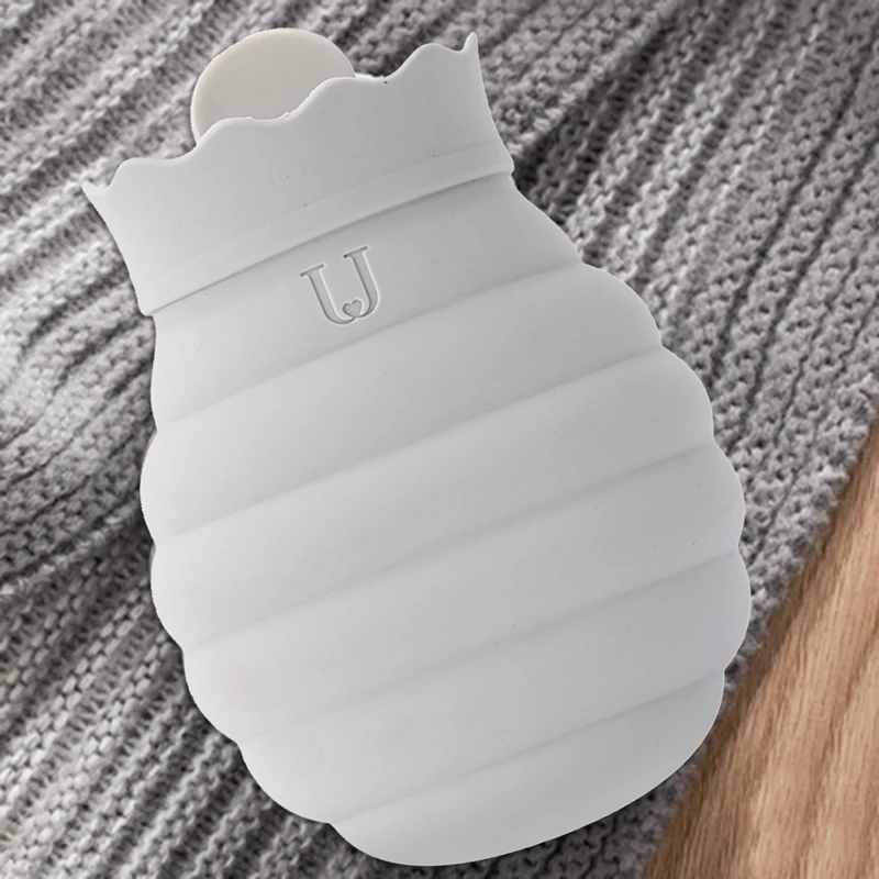Light Grey Xiaomi Jordan& Judy сумка для горячей воды 313 мл Микроволновая печь нагревательная силиконовая бутылка зимний нагреватель с трикотажной крышкой грелка для горячей воды - Цвет: Light Grey