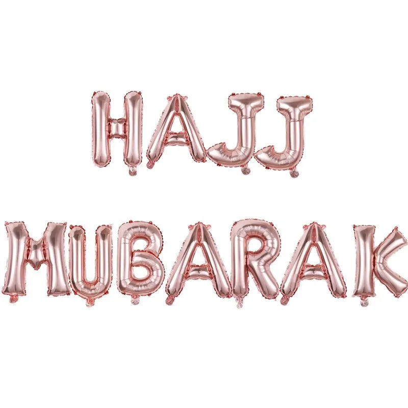 Hajj Mubarak воздушные шары с буквами Алфавит ИД Mubarak баннеры украшения для Рамадана Рамадан Карим Ид аль-Фитр шар hajj Mubarak - Цвет: 11pcs