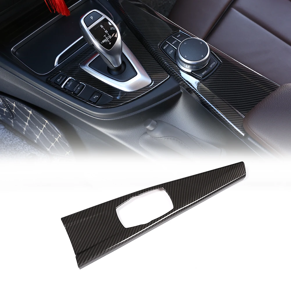 

Car Carbon Fiber Multimedia Panel Cover Trim Interior Decoration Stickers For BMW 3 Series F30 F34 4 Series F33 F36 2014-2018