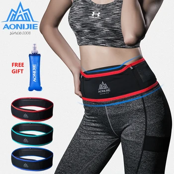 

Aonijie Nylon Running Bag Breathable Waist Bag Ultralight Portable Elastic Waits Pack Hiking With 1 Pcs 250ml Water Bottle