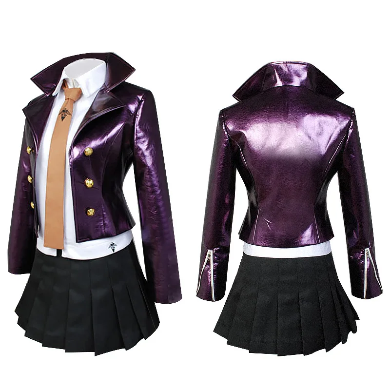 Kirigiri Kyouko Cosplay Costume Danganronpa 3 Woman's Uniform Full Set Kyouko Kirigiri Cosplay Wig Purple Long Straight Hair0 (4)