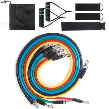 

11pcs/set Fitness Exercises Pull Rope Yoga Resistance Bands Rubber Loop Tube Body Training Workout Latex Gym Equipment